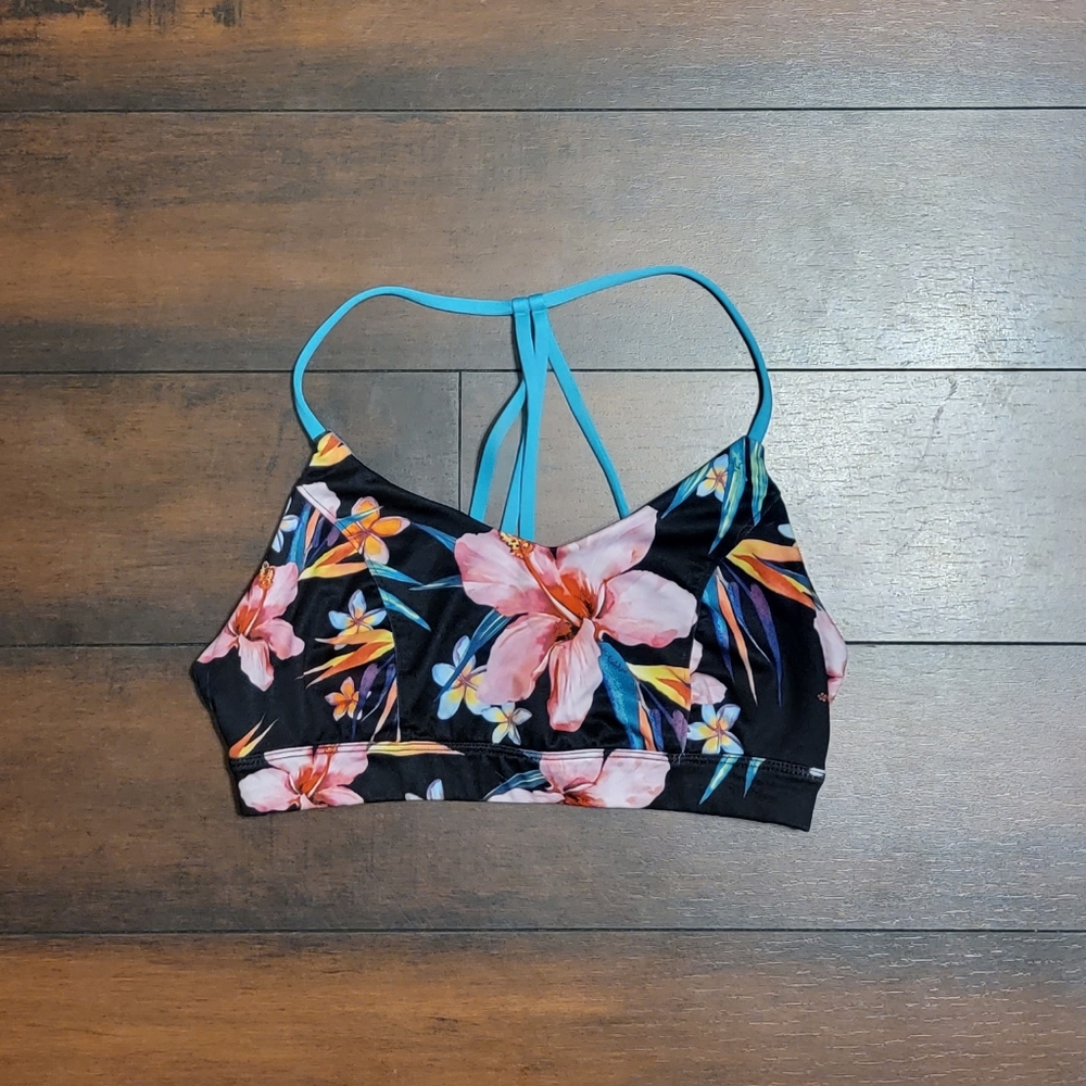 Old Navy Active Go Dry Floral Sports Bra - Picture 1 of 3